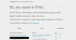 Desktop Screenshot of gotofritz.net