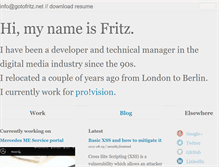 Tablet Screenshot of gotofritz.net